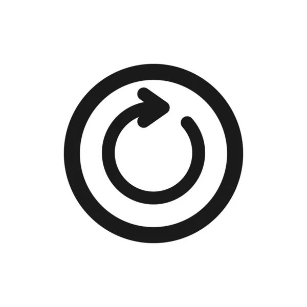 Aggiorna Icona Riavvia Icona Circle Freccia Vettoriale Illustrazione Simboleggia Aggiornamento — Vettoriale Stock