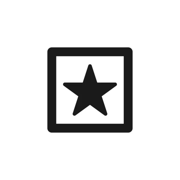 Icona Della Stella Valutazione Stella Illustrazione Black Star Icona Vettoriale — Vettoriale Stock