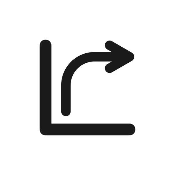 Symbol Mit Pfeilvektorabbildung Auf Weißem Hintergrund Teilen — Stockvektor