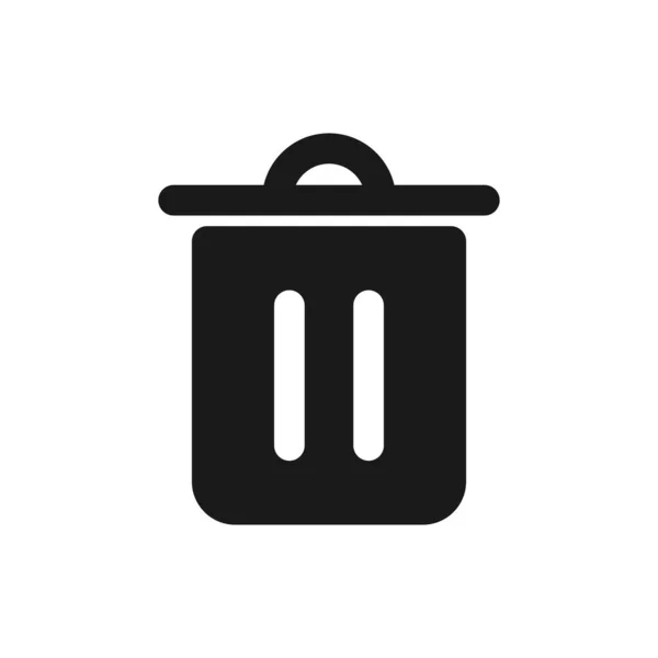 Mülleimer Symbol Bin Ikone Wate Und Recycle Vektor Icon Illustration — Stockvektor