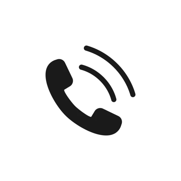 Beyaz arka planda izole edilmiş modayı takip eden bir telefon simgesi. Telefon sembolü. Vektör illüstrasyonu.