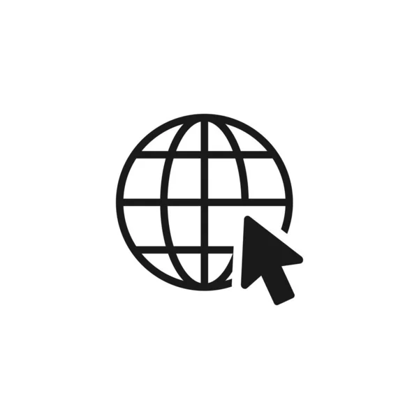 Web Simgesi 'ne beyaz arkaplanda izole bir şekilde gidin. Resimli web sitesi. İnternet sitenizin tasarımı, logosu, uygulaması, UI için internet sembolü. Vektör illüstrasyonu