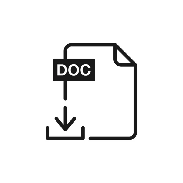 Download Het Pictogram Bestand Document Symbool Doc Extensie Bestand — Stockvector