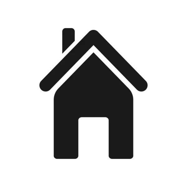 Ícone Principal Ilustração Vetorial Ícone Casa Simples Isolado Fundo Branco —  Vetores de Stock