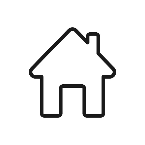 Home Icon Umrissstil Vektorillustration Einfaches Home Symbol Für Mobil Und — Stockvektor