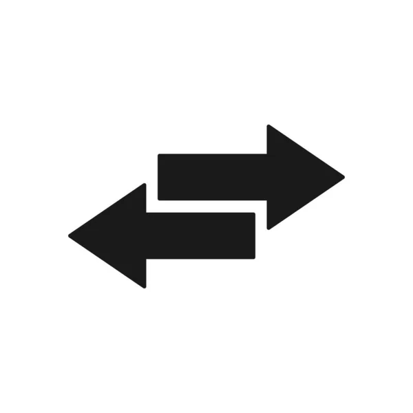 矢印のイラストを反転 転送アイコン 白色の背景に単純な転写ベクトル 両替アイコン ファイル転送図 — ストックベクタ