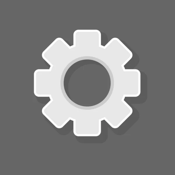 Ayarlar simgesi - Cogwheel dişli mekanizma vektör ayarları simgesi. Düz oyun grafik simgesi. Yardım seçenekleri hesap kavramı. Grafik tasarım, logo, web sitesi, sosyal medya, UI, mobil uygulama için trend düz biçimi.