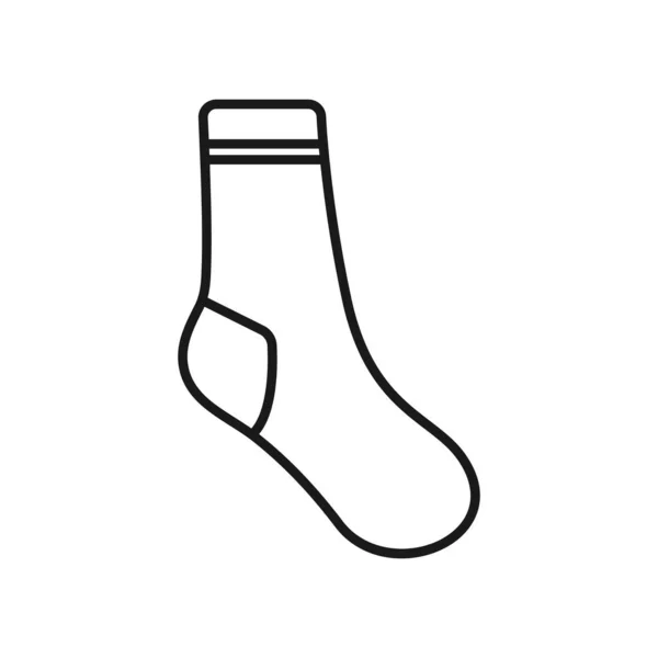 Sock tarzı bir ikon. Yılbaşı çorap vektör çizimi. Web, mobil ve UI tasarımı için çorap vektör simgesinin basit çizimi.
