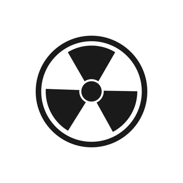 Nuclear Icon Vector Radioactive Danger Sign Hazard Symbol Uranium Illustration — Stock Vector