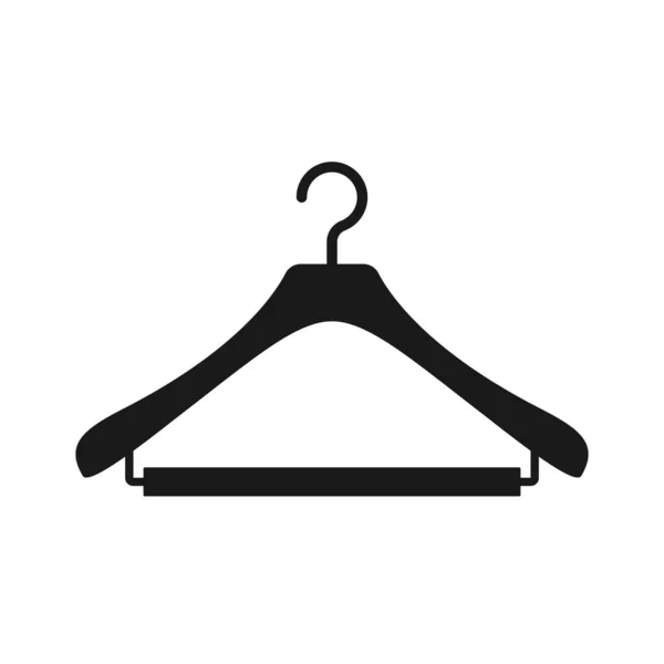 Hanger Pictogram Moderne Stijl Geïsoleerd Witte Achtergrond Kleding Hanger Pictogram — Stockvector