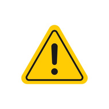 Uyarı işareti. Tehlike uyarısı işareti ve ünlem işareti. Mobil ve web konsepti için tehlike üçgeni sembolü