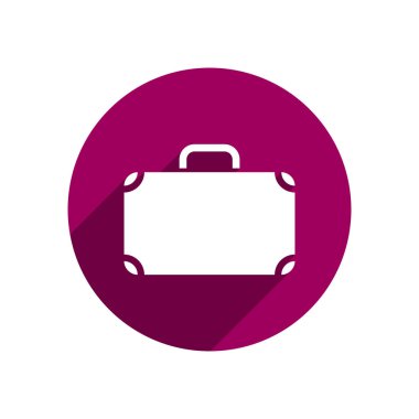 Çanta ikonu. Web sitesi tasarımı, logosu ve UI için evrak çantası sembolü. İş dünyası ikonu. Seyahat bagajı.