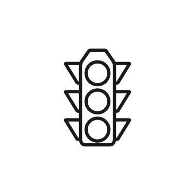 Trafik ışığı vektör simgesi. Trafik lambası sembolü. Semfore işareti. Mükemmel ağ ve mobil tasarım için trafik lambaları simgesi çizimi