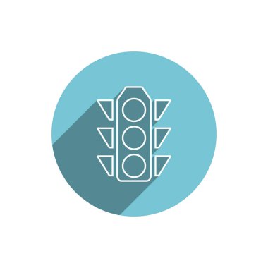 Trafik ışığı simgesi. Trafik işaretleri sembolü. Stop lambası, trafik simgesi vektör illüstrasyonu.