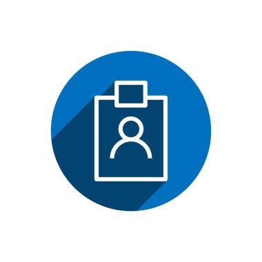 Kimlik kartı simgesi. İş kartı. Çalışan Kimliği.