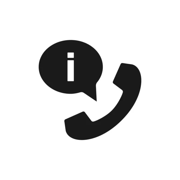 Telefonhörer Mit Sprechblasensymbol Ruf Nach Einem Info Symbol Kommunikationsblase Mit — Stockvektor