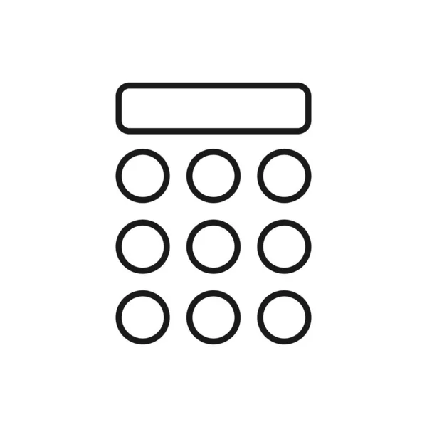Knappsatsikonen Dial Pad Ikon Vektor Illustration Telefonsamtal Numerisk Knappsats — Stock vektor