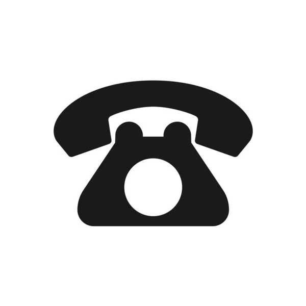 Icono Del Teléfono Viejo Ilustración Telefónica Símbolo Comunicación Señal Contacto — Vector de stock