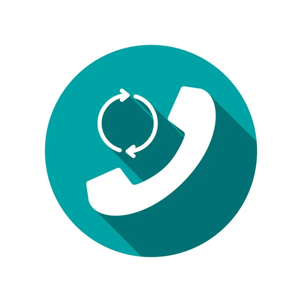 Telefonanruf Wiederholt Vektor Symbol Recall Wahlwiederholung Flache Zeichen Für Mobiles — Stockvektor