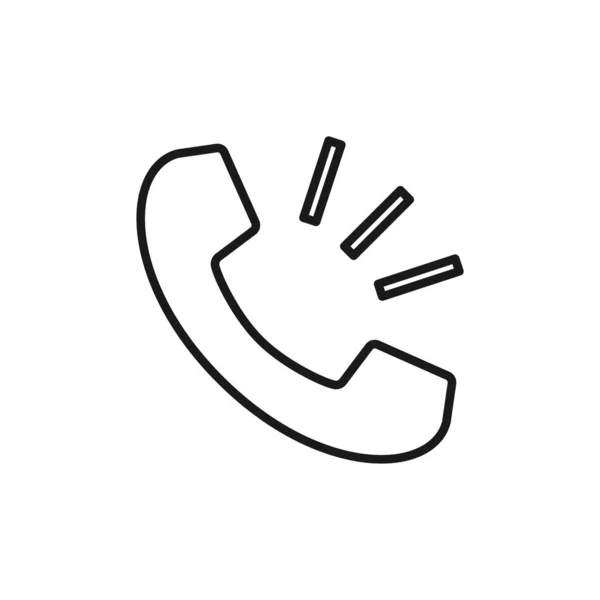 Ring Ikonen Vektor Isolerad Vit Bakgrund Ringande Telefonskylt Trendig Call — Stock vektor