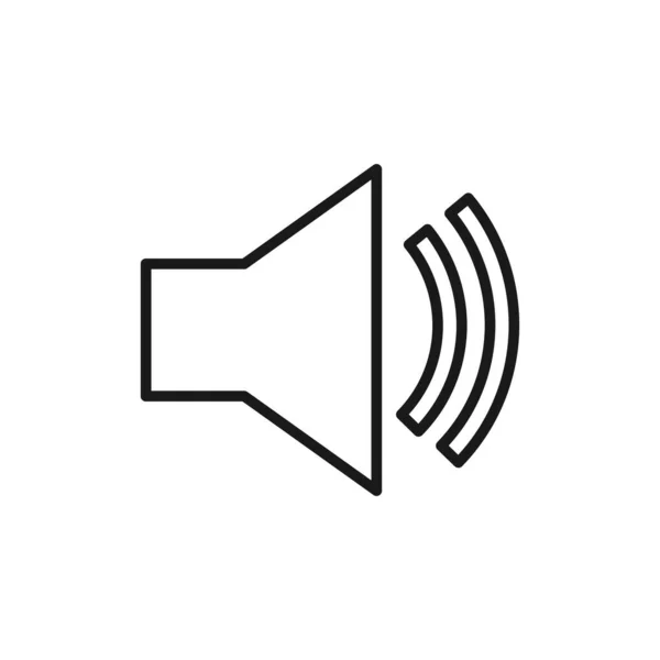 Εικονίδιο Ηχείου Στυλ Γραμμής Ήχος Δυνατότερο Διάνυσμα Εικονίδιο Ηχητικό Σύμβολο — Διανυσματικό Αρχείο