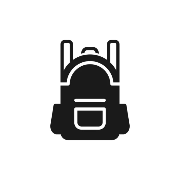 Ikona Plecaka Symbol Plecaka Przygoda Turystyka Camping Ilustracja Plecak Szkolna — Wektor stockowy