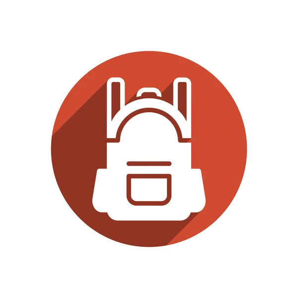 Icono Mochila Bolsa Camping Turístico Símbolo Mochila Aventura Senderismo Camping — Vector de stock