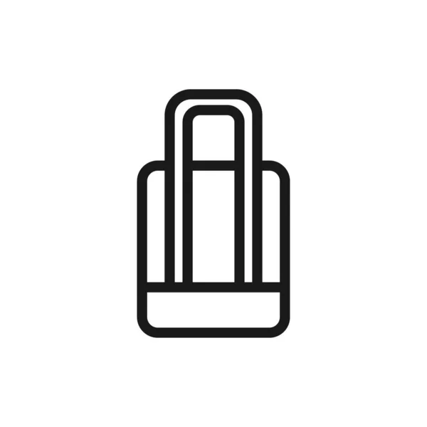 Εικονίδιο Αποσκευών Στυλ Γραμμής Καλοκαιρινό Ταξιδιωτικό Σύμβολο Τσάντα Ταξιδιού Εικονίδιο — Διανυσματικό Αρχείο