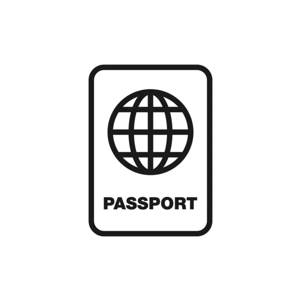 Значок Паспорта Значок Международной Паспортной Линии Иллюстрация Символов Путешествия Отдыха — стоковый вектор