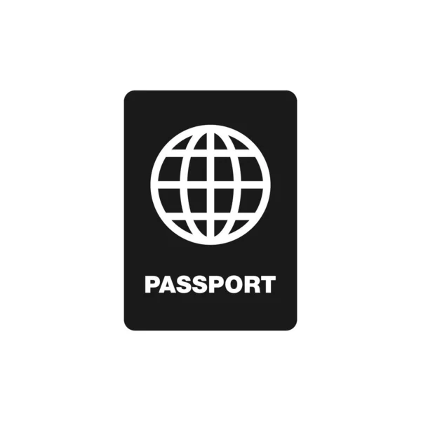 Pasaporte Icono Estilo Plano Moda Aislado Sobre Fondo Blanco Símbolo — Vector de stock