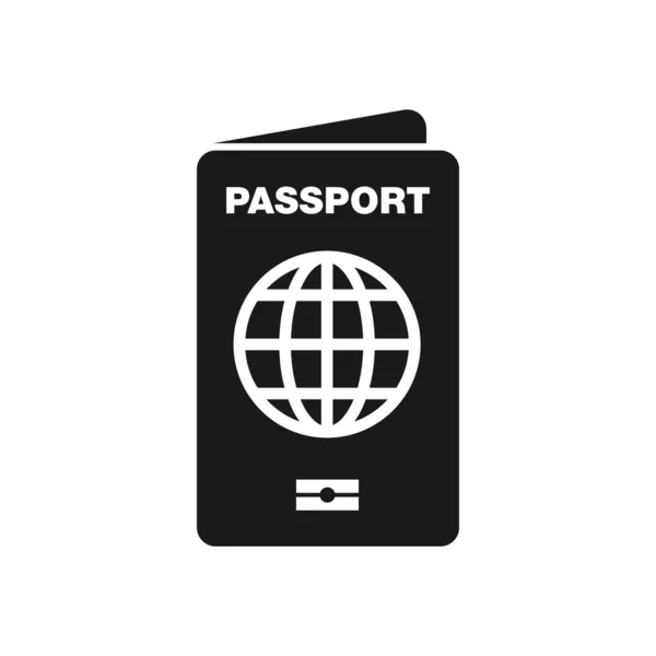 护照图标孤立在白色背景 国际旅行护照文件图标 度假和旅游符号说明 — 图库矢量图片