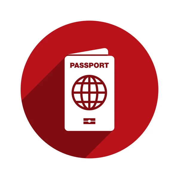 护照图标矢量说明 暑假和旅行符号图解 旅游标志 — 图库矢量图片
