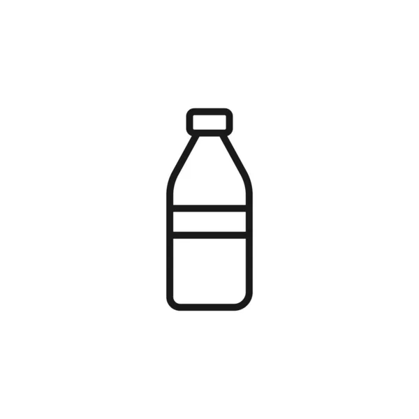 トレンディーなラインスタイルのボトルアイコン 完璧なウェブとモバイルコンセプトのためのウォーターボトルのシンボル — ストックベクタ