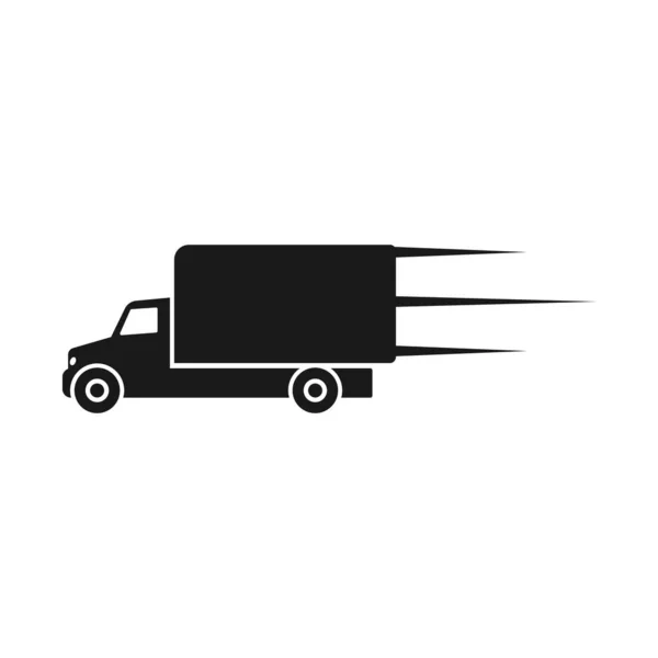 Transporte Rápido Caminhão Entrega Conceito Serviço Entrega Rápida Mini Caminhão —  Vetores de Stock