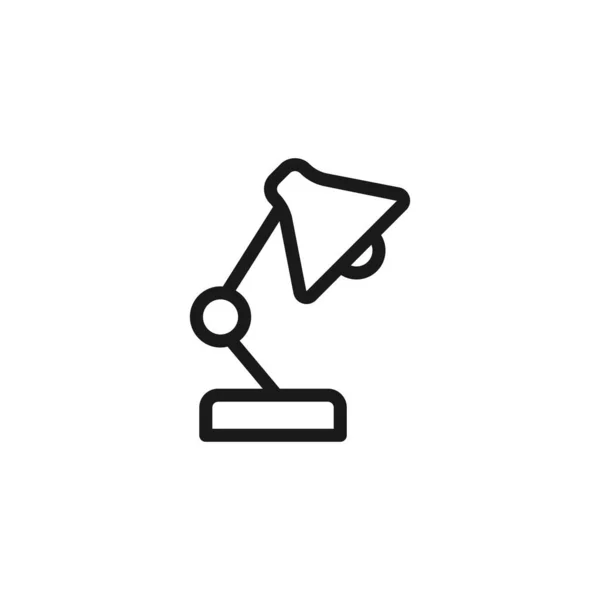 Bordslampa Ikon Isolerad Vit Bakgrund Skrivbordslampa Nattlampa Symbol — Stock vektor