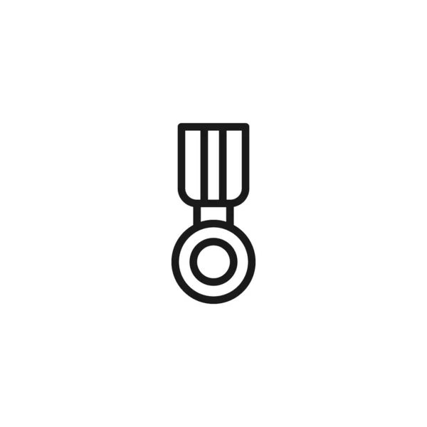 Icône Médaille Dans Style Ligne Tendance Isolé Sur Fond Blanc — Image vectorielle