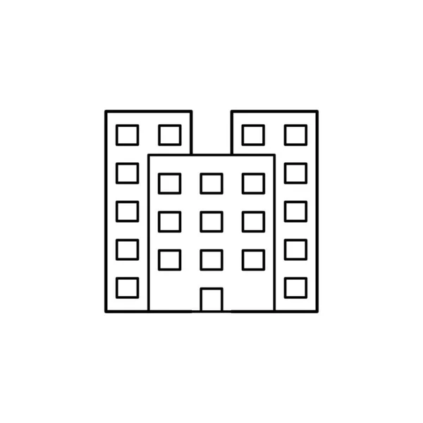 Ikonen För Bostäder Byggklossar Hus Lägenheter Illustration Modern Lägenhet Arkitektur — Stock vektor