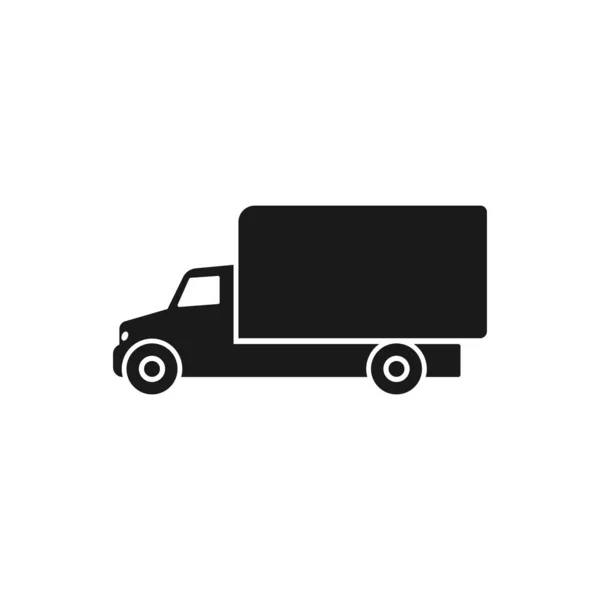 Φορτηγό Εικονίδιο Διανυσματική Εικόνα Lorry Ντελίβερι Στυλ Flat Van Παράδοσης — Διανυσματικό Αρχείο