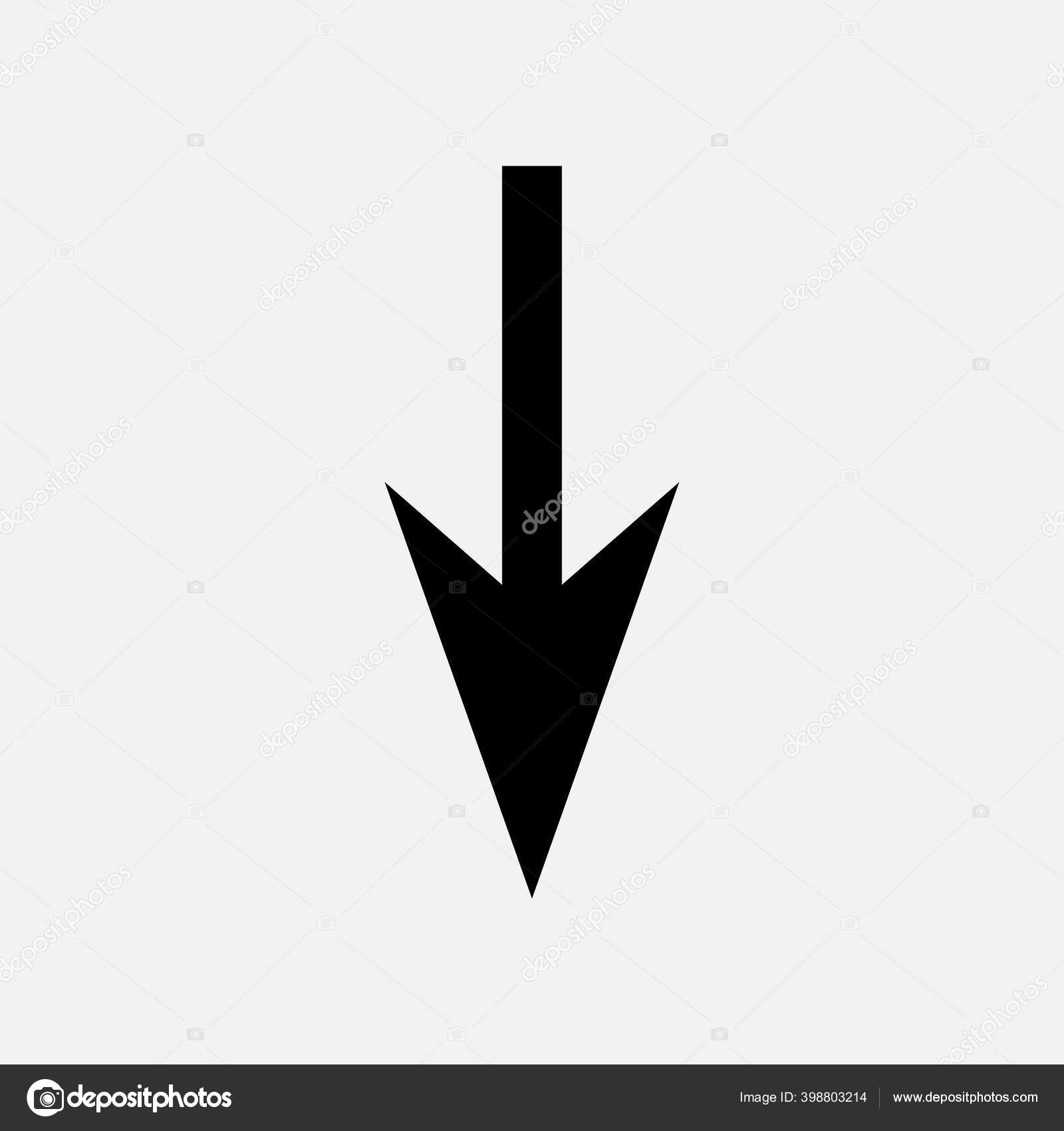 Icone Simple Fleche Vers Bas Telechargement Internet Symbole Image Vectorielle Par Raelprostudio C Illustration