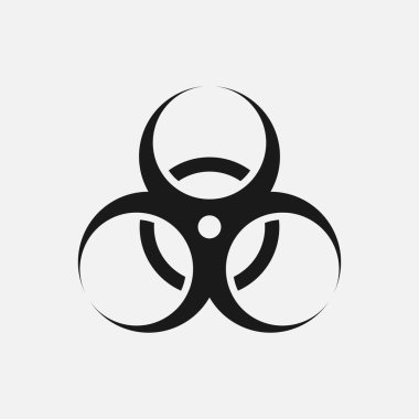 Biyolojik tehlike uyarısı. Biyolojik tehlike, salgın felaket ikonu.