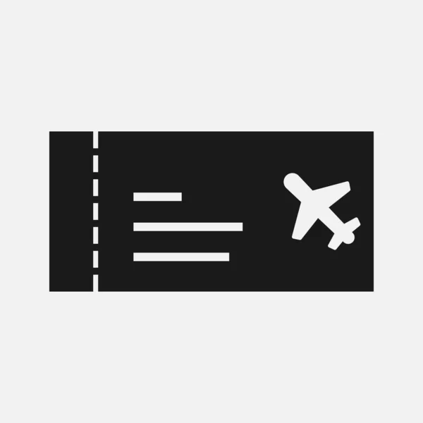 Flugticket Symbol Boarding Pass Symbol Internationales Flugticket — Stockvektor