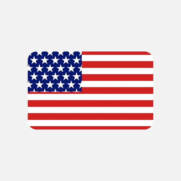 Usa Flag Icon Illustration Flat Design Style United States Flag — Stock Vector