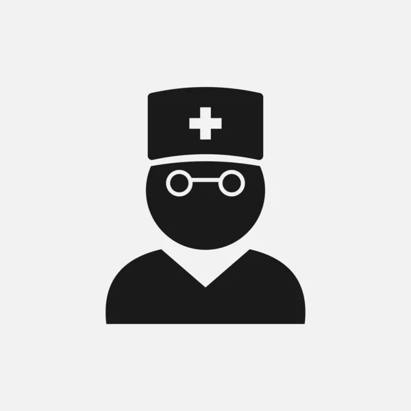 Ilustración Del Icono Del Médico Signo Médico Personal Del Hospital — Vector de stock