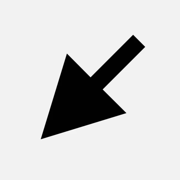 Left Arrow Icon Modern Design Flat Style Icon Long Shadow — Stock Vector