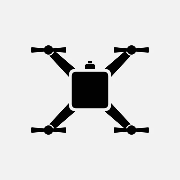 Ikona Kwadrantu Białym Tle Dron Kamerą — Wektor stockowy