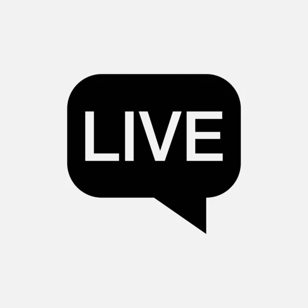 Social Media Live Streaming Concept Icône Icône Chat Direct Pour — Image vectorielle