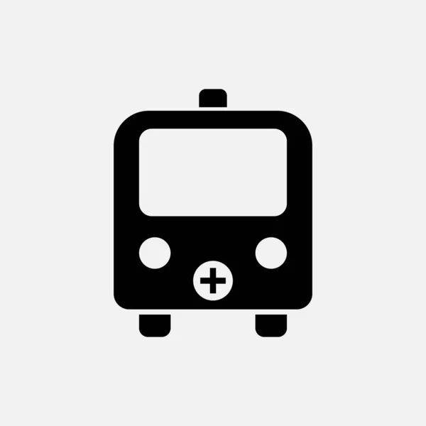 Icône Ambulance Symbole Aide Urgence Signe Véhicule Médical — Image vectorielle
