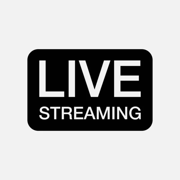 Live Stream Icon Line Style Символ Вещания Видео Мобильного Потокового — стоковый вектор