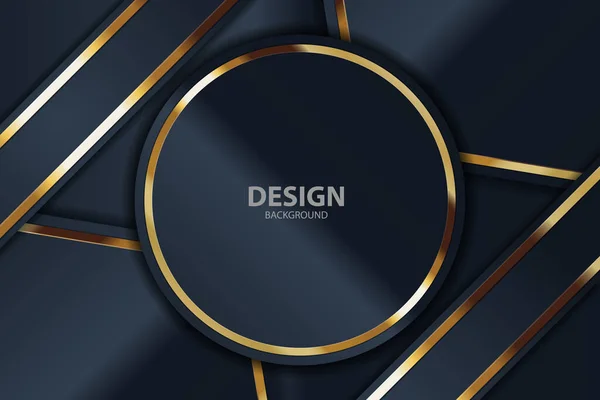 Goud Abstracte Achtergrond Banner Met Cirkel Goud Kleur Creatief Digitaal — Stockvector