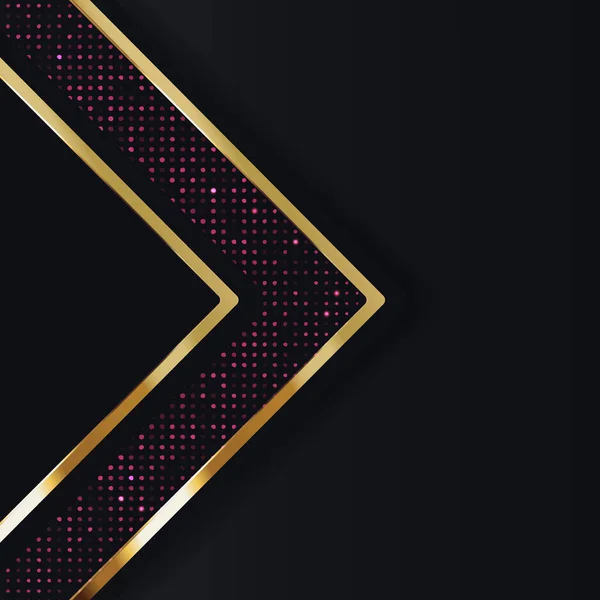 Gold Banner Abstract Vector Background Board Text Message Design Modern — Wektor stockowy